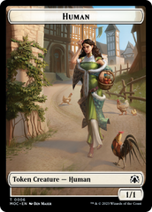 Zombie Knight // Human (6) Double-Sided Token [March of the Machine Commander Tokens] | Good Games Morley