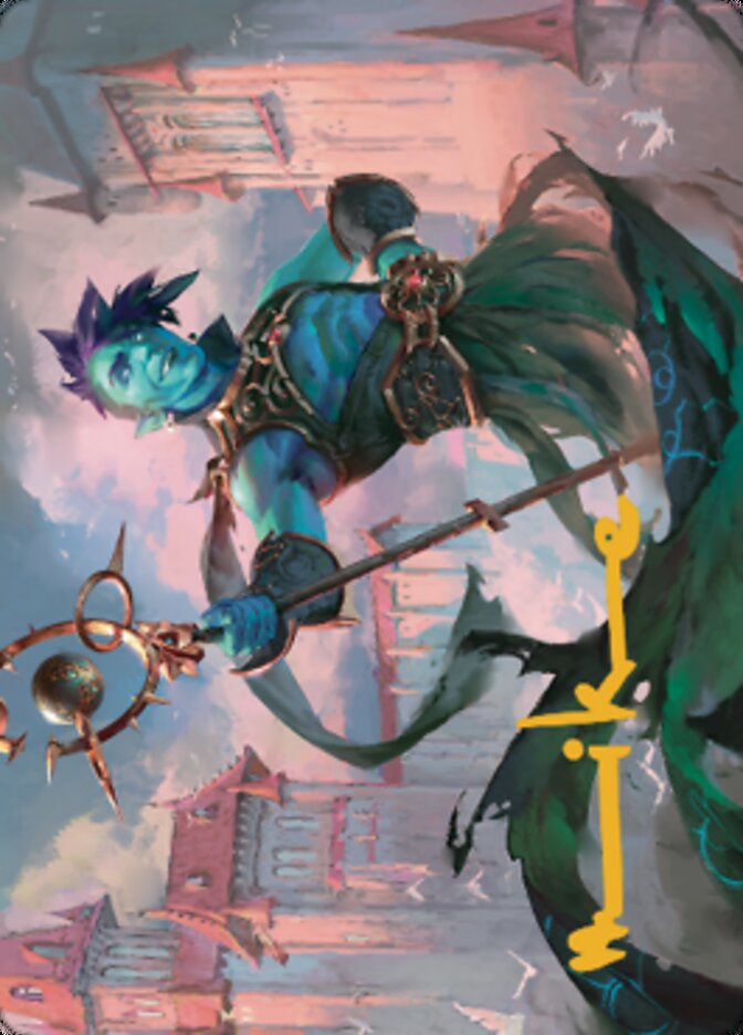 Haughty Djinn Art Card (Gold-Stamped Signature) [Dominaria United Art Series] | Good Games Morley