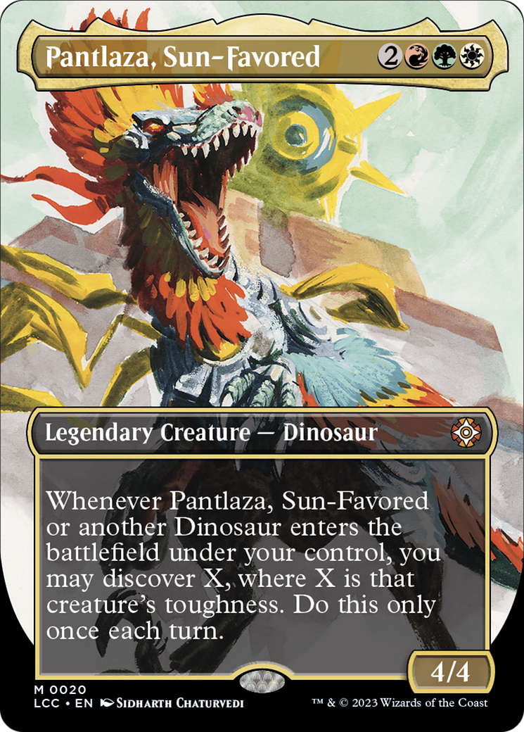 Pantlaza, Sun-Favored (Borderless) [The Lost Caverns of Ixalan Commander] | Good Games Morley