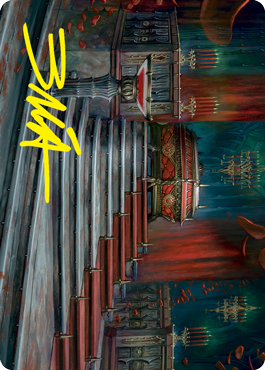 Edgar Markov's Coffin Art Card (Gold-Stamped Signature) [Innistrad: Crimson Vow Art Series] | Good Games Morley