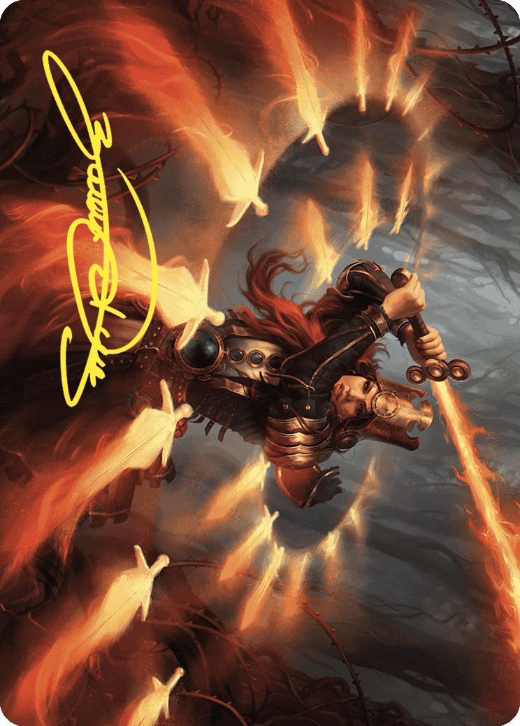 Heartflame Duelist Art Card (Gold-Stamped Signature) [Wilds of Eldraine Art Series] | Good Games Morley