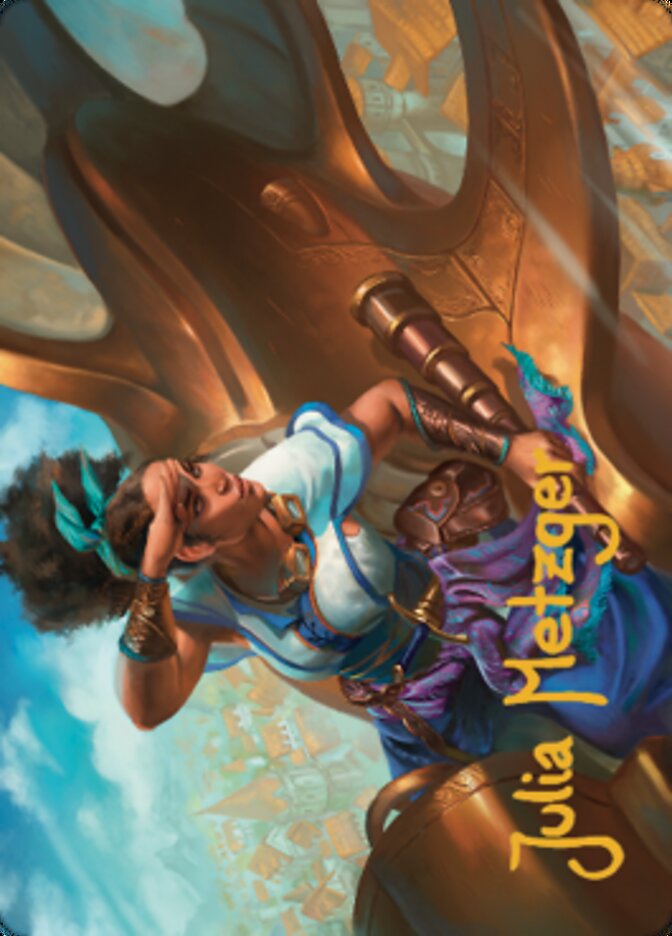 Talas Lookout Art Card (Gold-Stamped Signature) [Dominaria United Art Series] | Good Games Morley