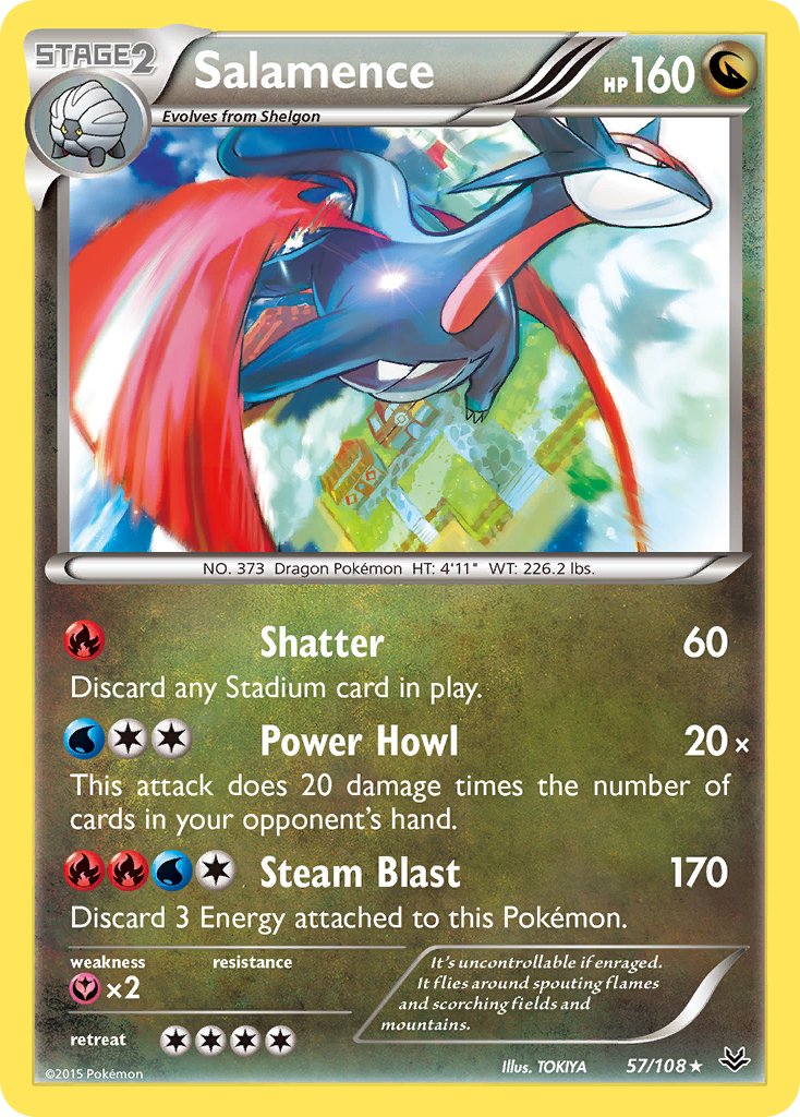 Salamence (57/108) (Theme Deck Exclusive) [XY: Roaring Skies] | Good Games Morley