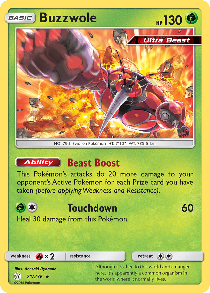 Buzzwole (21/236) [Sun & Moon: Cosmic Eclipse] | Good Games Morley