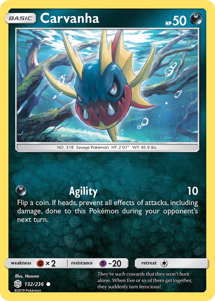 Carvanha (132/236) [Sun & Moon: Cosmic Eclipse] | Good Games Morley