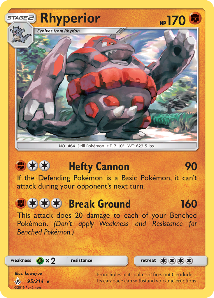 Rhyperior (95/214) [Sun & Moon: Unbroken Bonds] | Good Games Morley