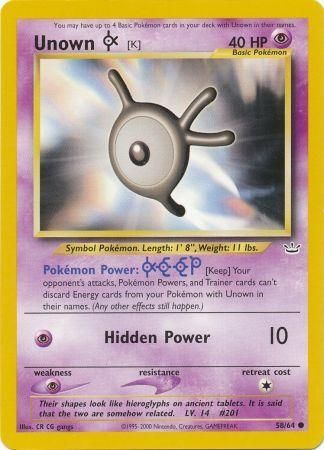 Unown [K] (58/64) [Neo Revelation Unlimited] | Good Games Morley