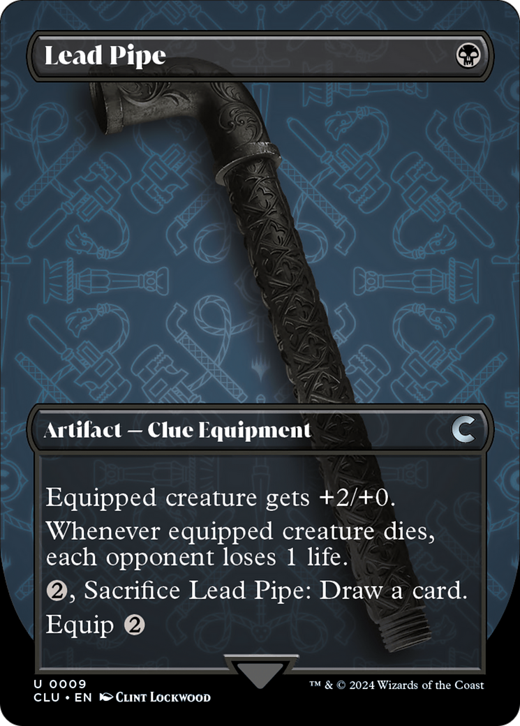 Lead Pipe (Borderless) [Ravnica: Clue Edition] | Good Games Morley