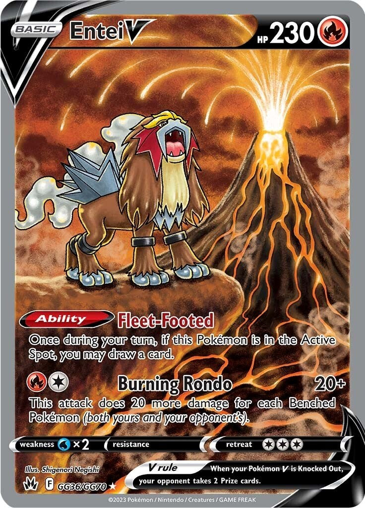 Entei V (GG36/GG70) [Sword & Shield: Crown Zenith] | Good Games Morley