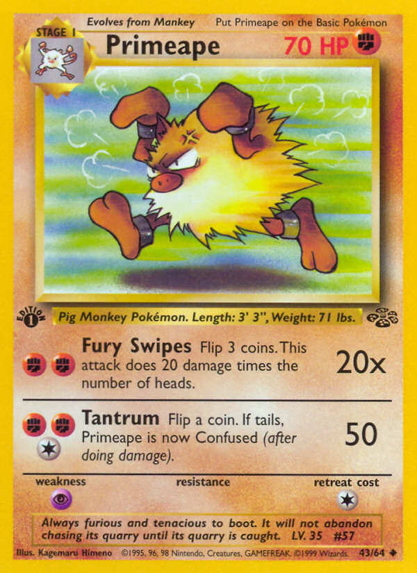 Primeape (43/64) [Jungle 1st Edition] | Good Games Morley