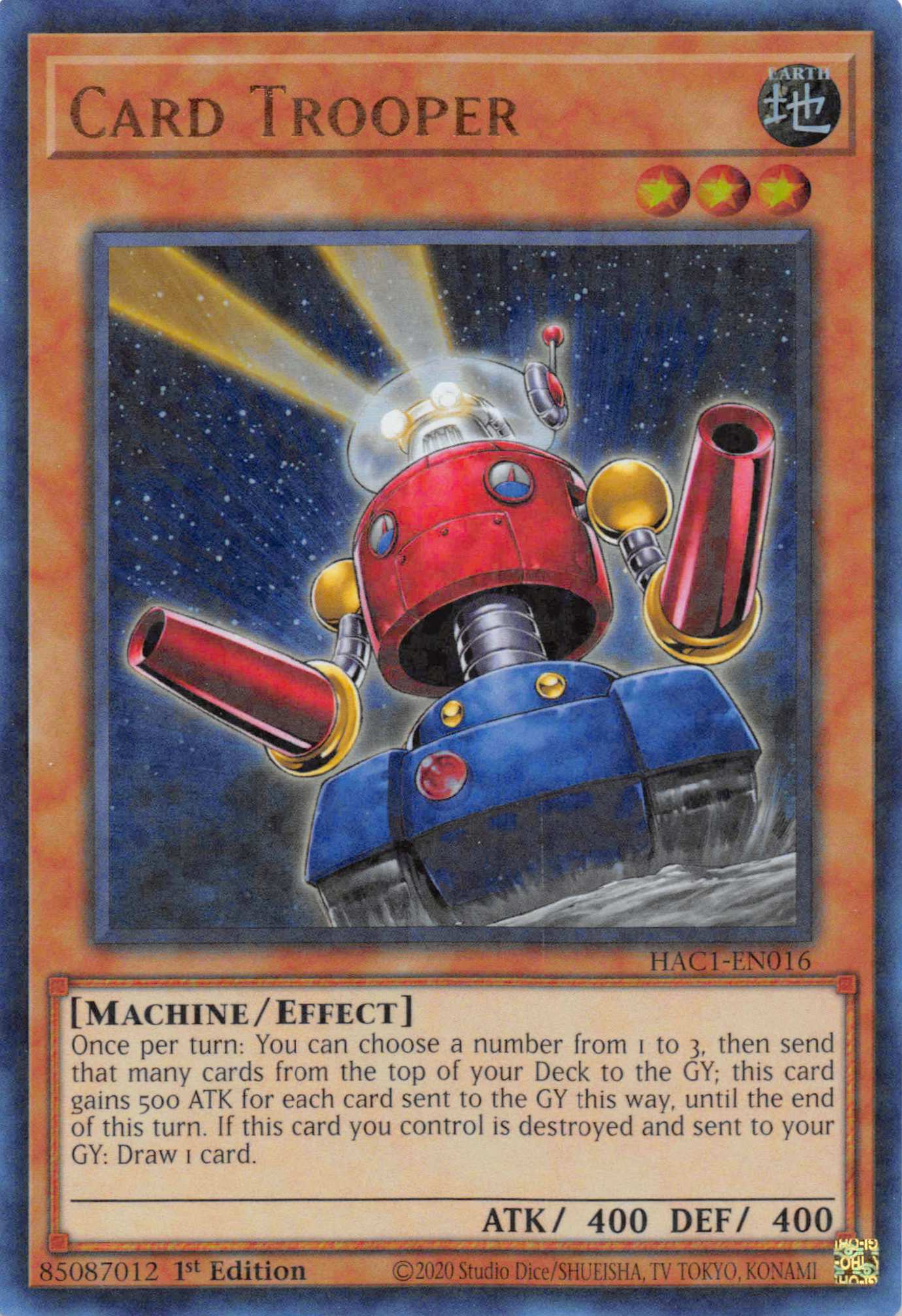 Card Trooper (Duel Terminal) [HAC1-EN016] Parallel Rare | Good Games Morley