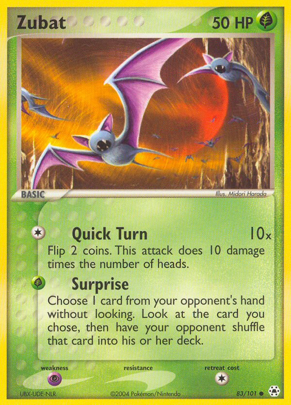 Zubat (83/101) [EX: Hidden Legends] | Good Games Morley