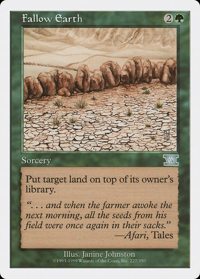 Fallow Earth [Classic Sixth Edition] | Good Games Morley