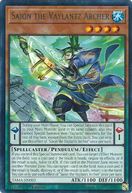 Saion the Vaylantz Archer [TAMA-EN002] Rare | Good Games Morley