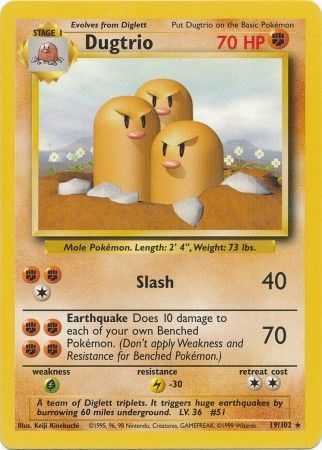 Dugtrio (19/102) [Base Set Unlimited] | Good Games Morley