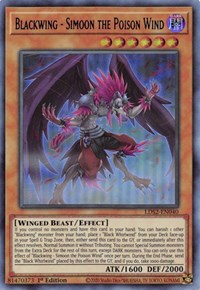 Blackwing - Simoon the Poison Wind (Blue) [LDS2-EN040] Ultra Rare | Good Games Morley