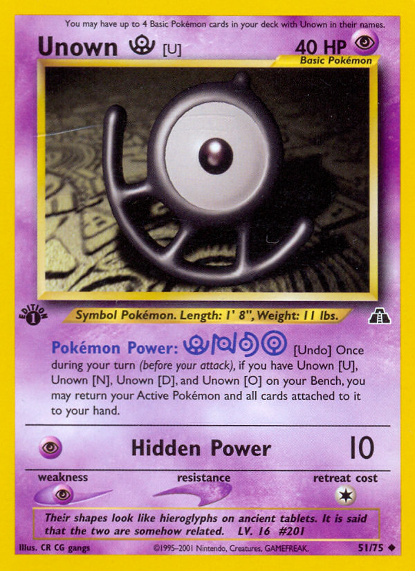 Unown [U] (51/75) [Neo Discovery 1st Edition] | Good Games Morley