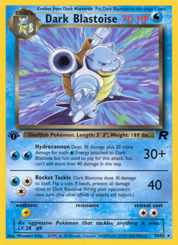Dark Blastoise (20/82) [Team Rocket 1st Edition] | Good Games Morley