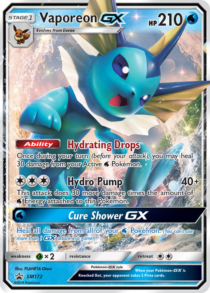 Vaporeon GX (SM172) [Sun & Moon: Black Star Promos] | Good Games Morley