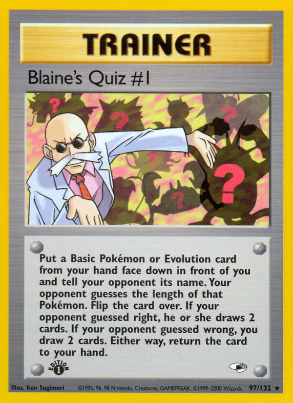 Blaine's Quiz #1 (97/132) [Gym Heroes 1st Edition] | Good Games Morley