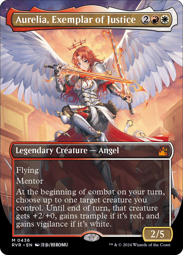 Aurelia, Exemplar of Justice (Anime Borderless) [Ravnica Remastered] | Good Games Morley