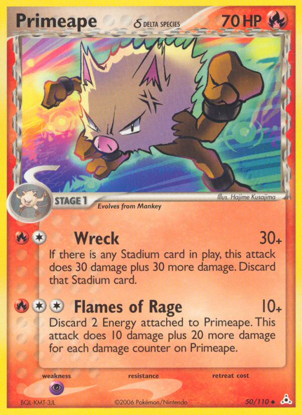 Primeape (50/110) (Delta Species) [EX: Holon Phantoms] | Good Games Morley