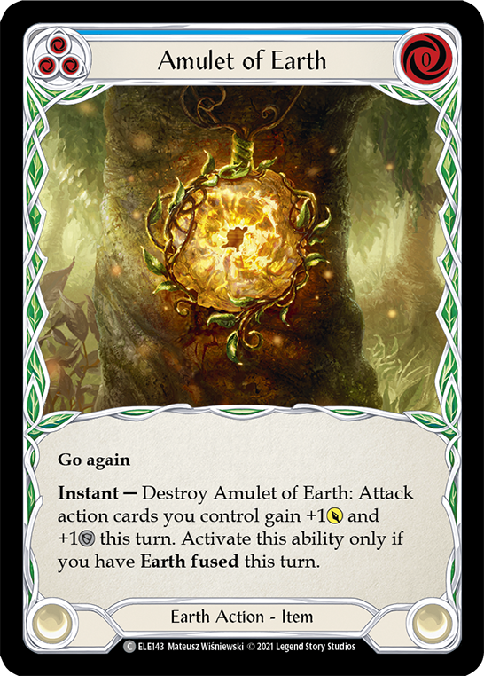 Amulet of Earth [ELE143] (Tales of Aria)  1st Edition Rainbow Foil | Good Games Morley