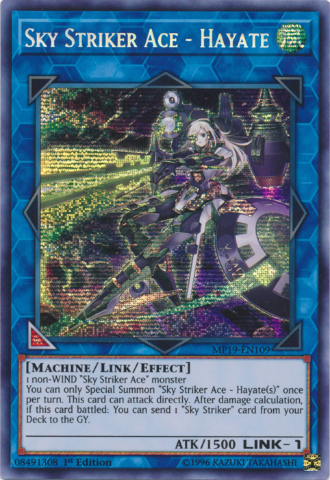 Sky Striker Ace - Hayate [MP19-EN109] Prismatic Secret Rare | Good Games Morley