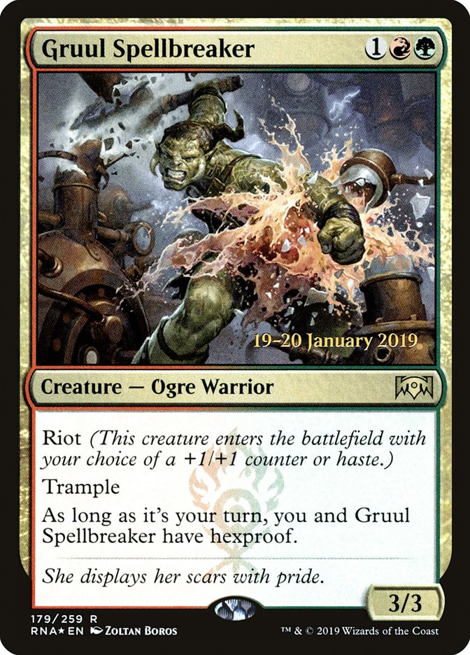 Gruul Spellbreaker [Ravnica Allegiance Prerelease Promos] | Good Games Morley