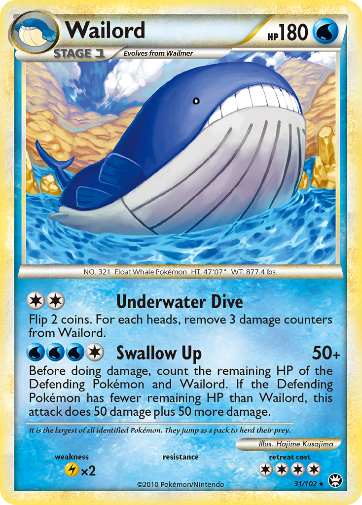 Wailord (31/102) [HeartGold & SoulSilver: Triumphant] | Good Games Morley