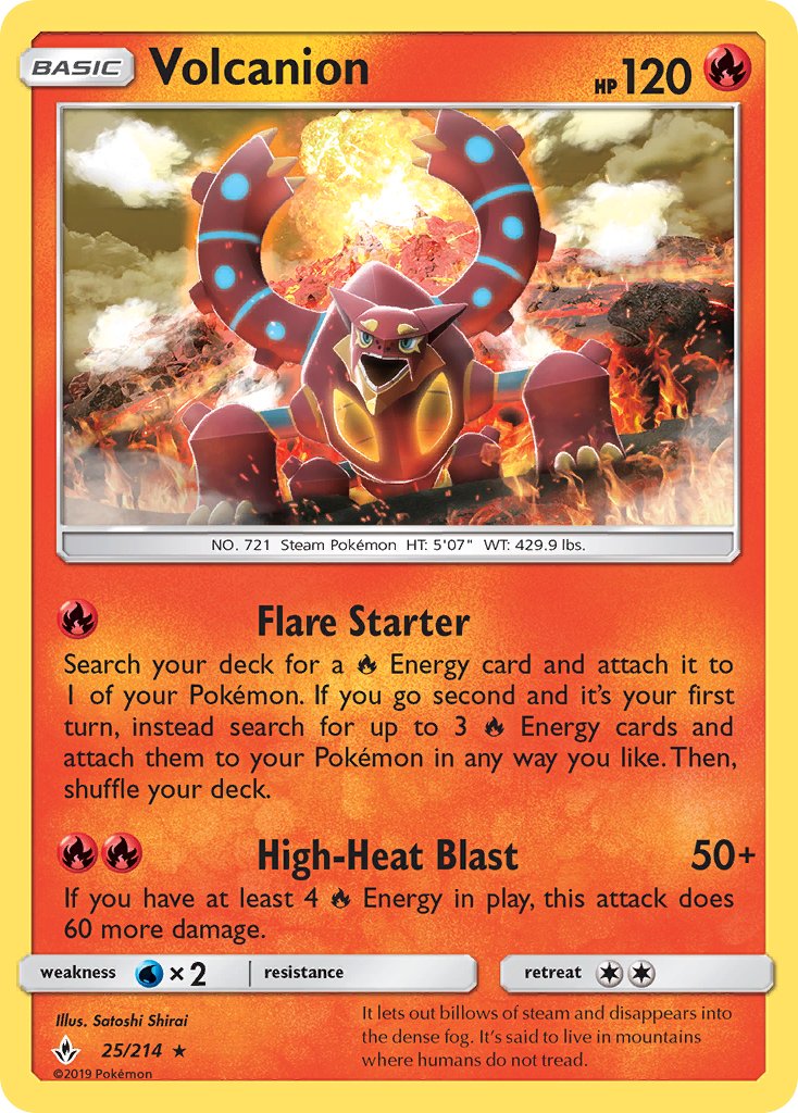 Volcanion (25/214) (Theme Deck Exclusive) [Sun & Moon: Unbroken Bonds] | Good Games Morley