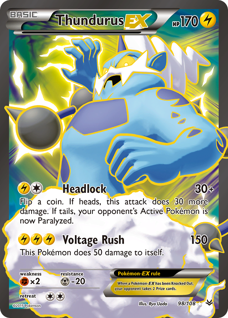 Thundurus EX (98/108) [XY: Roaring Skies] | Good Games Morley