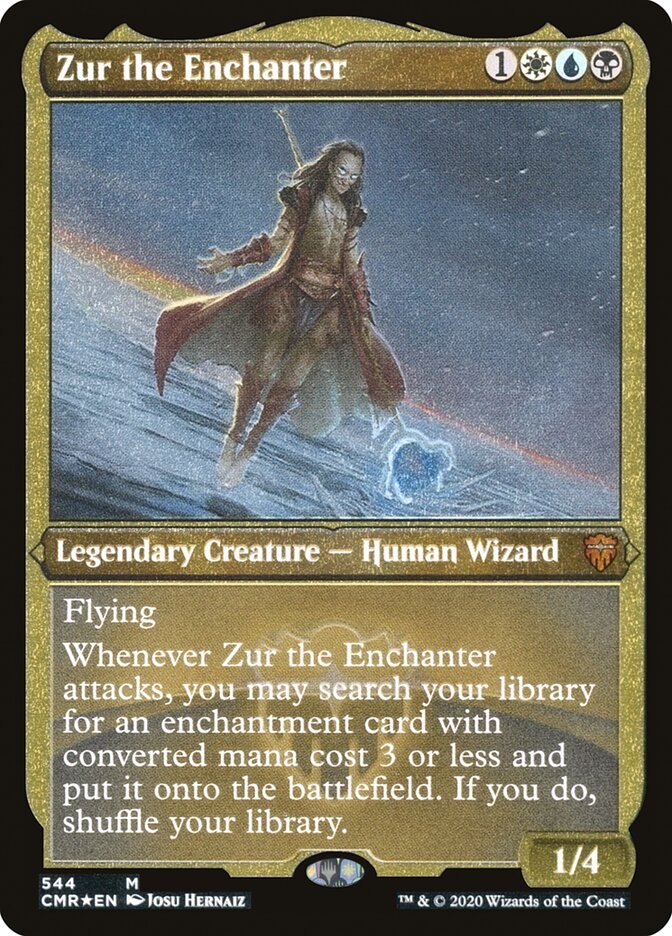 Zur the Enchanter (Etched) [Commander Legends] | Good Games Morley