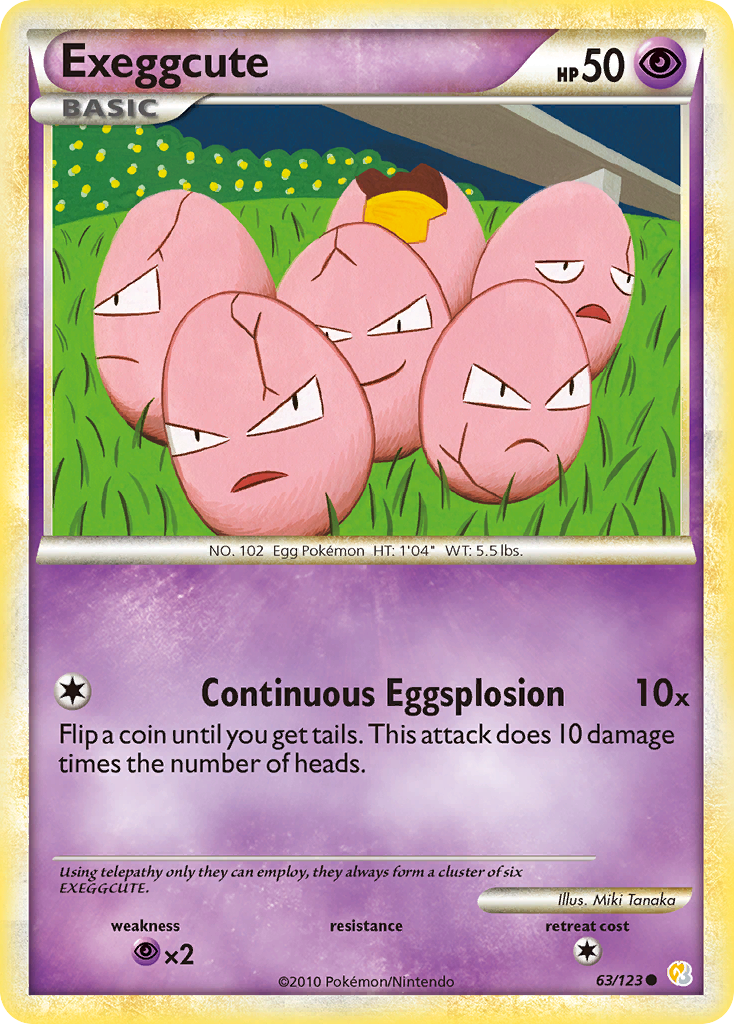 Exeggcute (63/123) [HeartGold & SoulSilver: Base Set] | Good Games Morley