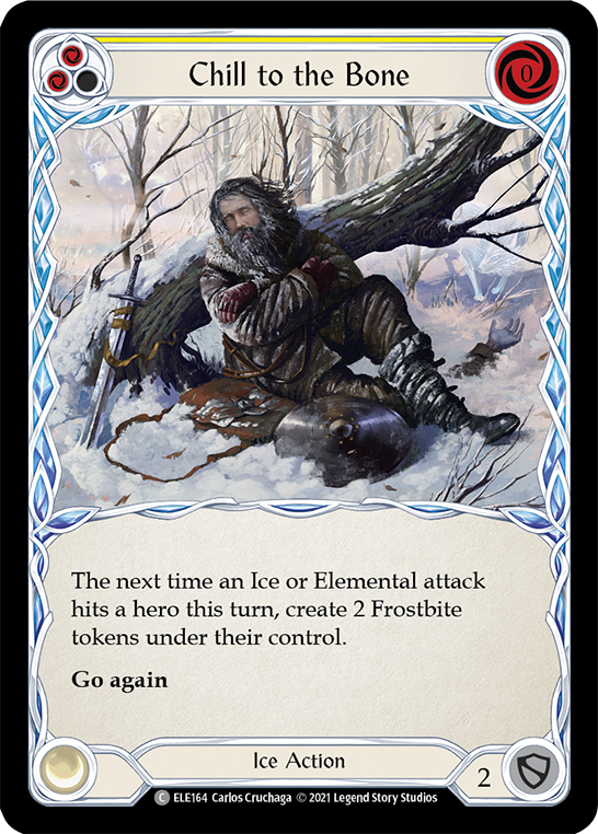 Chill to the Bone (Yellow) [ELE164] (Tales of Aria)  1st Edition Rainbow Foil | Good Games Morley
