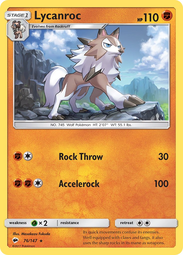 Lycanroc (76/147) (Theme Deck Exclusive) [Sun & Moon: Burning Shadows] | Good Games Morley