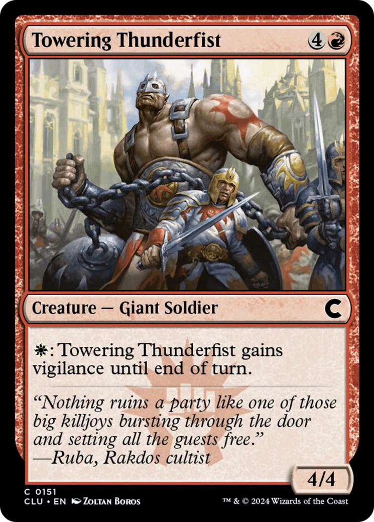 Towering Thunderfist [Ravnica: Clue Edition] | Good Games Morley