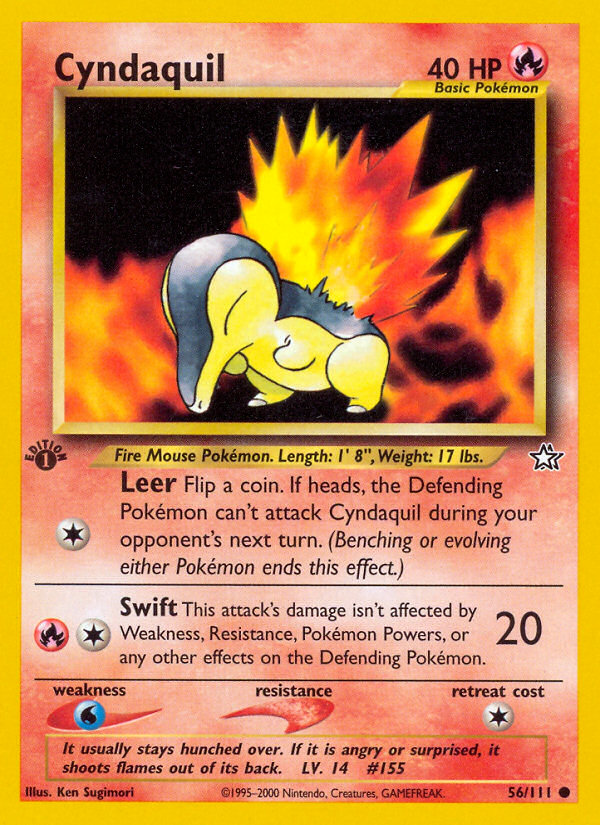 Cyndaquil (56/111) [Neo Genesis 1st Edition] | Good Games Morley