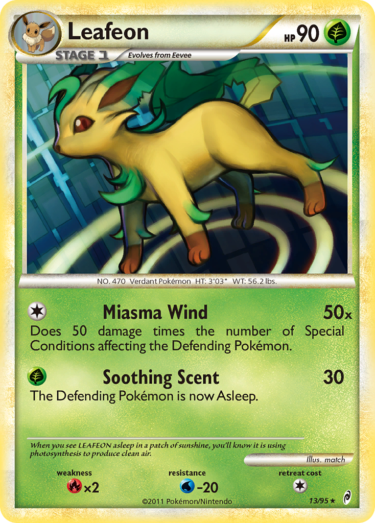 Leafeon (13/95) [HeartGold & SoulSilver: Call of Legends] | Good Games Morley