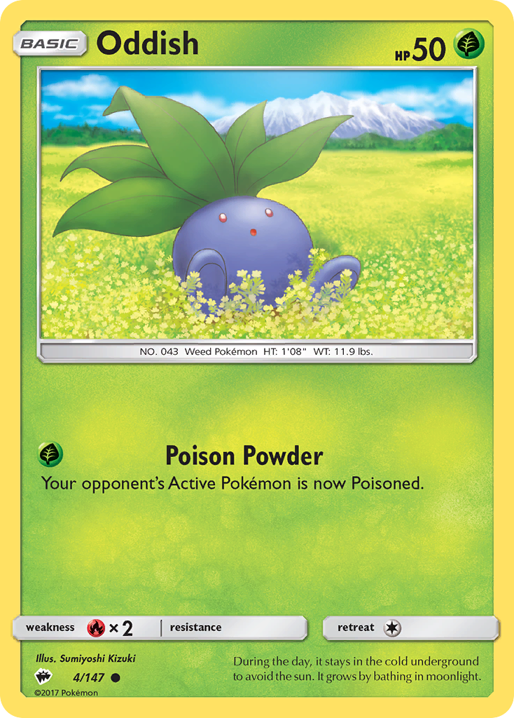 Oddish (4/147) [Sun & Moon: Burning Shadows] | Good Games Morley
