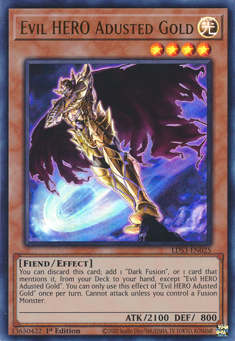 Evil HERO Adusted Gold [LDS3-EN025] Ultra Rare | Good Games Morley