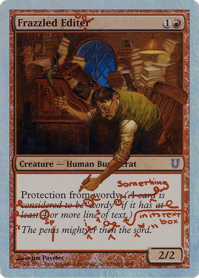 Frazzled Editor (Alternate Foil) [Unhinged] | Good Games Morley