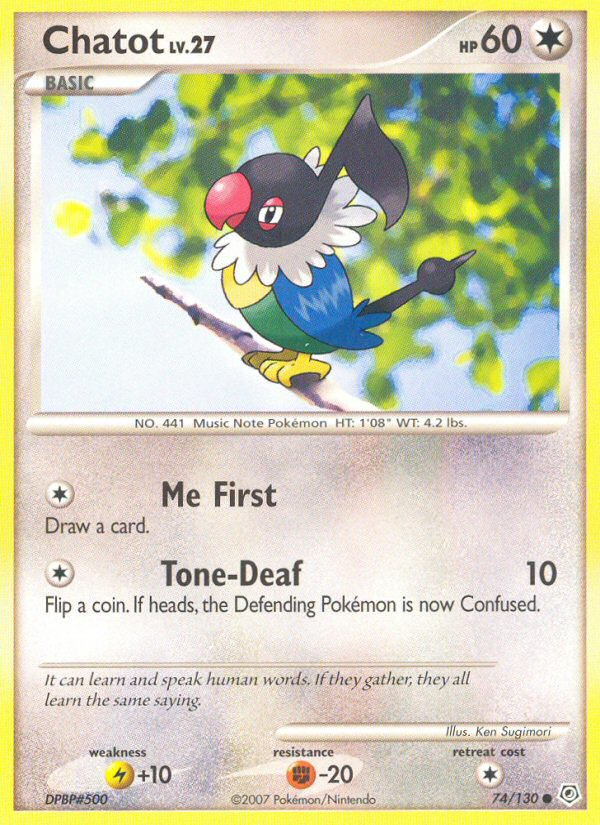 Chatot (74/130) [Diamond & Pearl: Base Set] | Good Games Morley