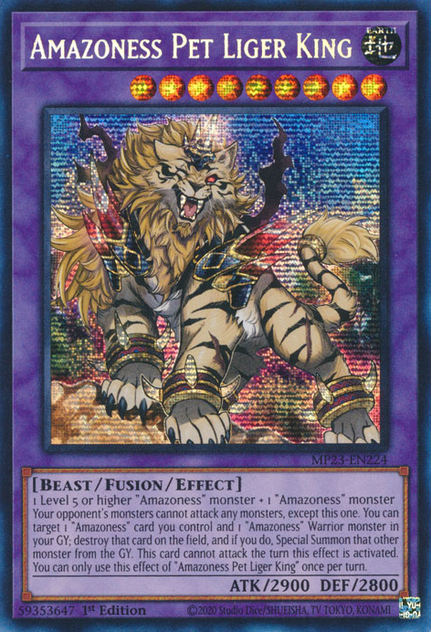 Amazoness Pet Liger King [MP23-EN224] Prismatic Secret Rare | Good Games Morley