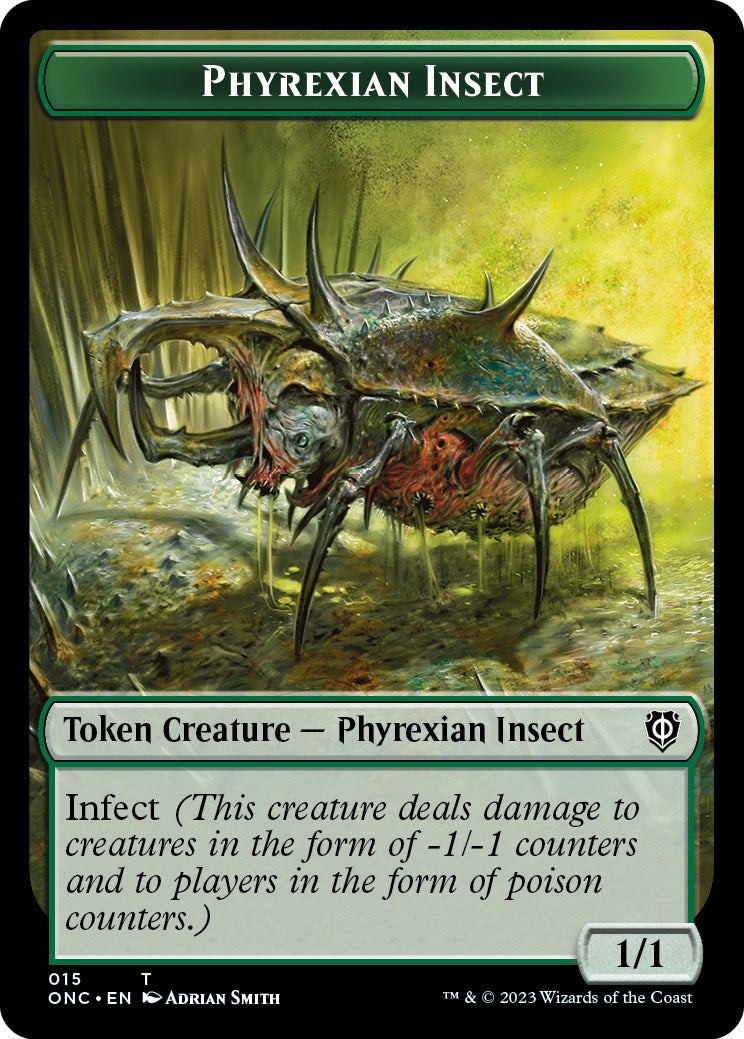 Phyrexian Wurm // Phyrexian Insect Double-Sided Token [Phyrexia: All Will Be One Commander Tokens] | Good Games Morley
