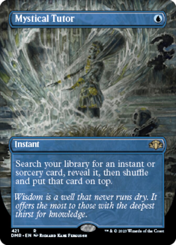 Mystical Tutor (Borderless Alternate Art) [Dominaria Remastered] | Good Games Morley