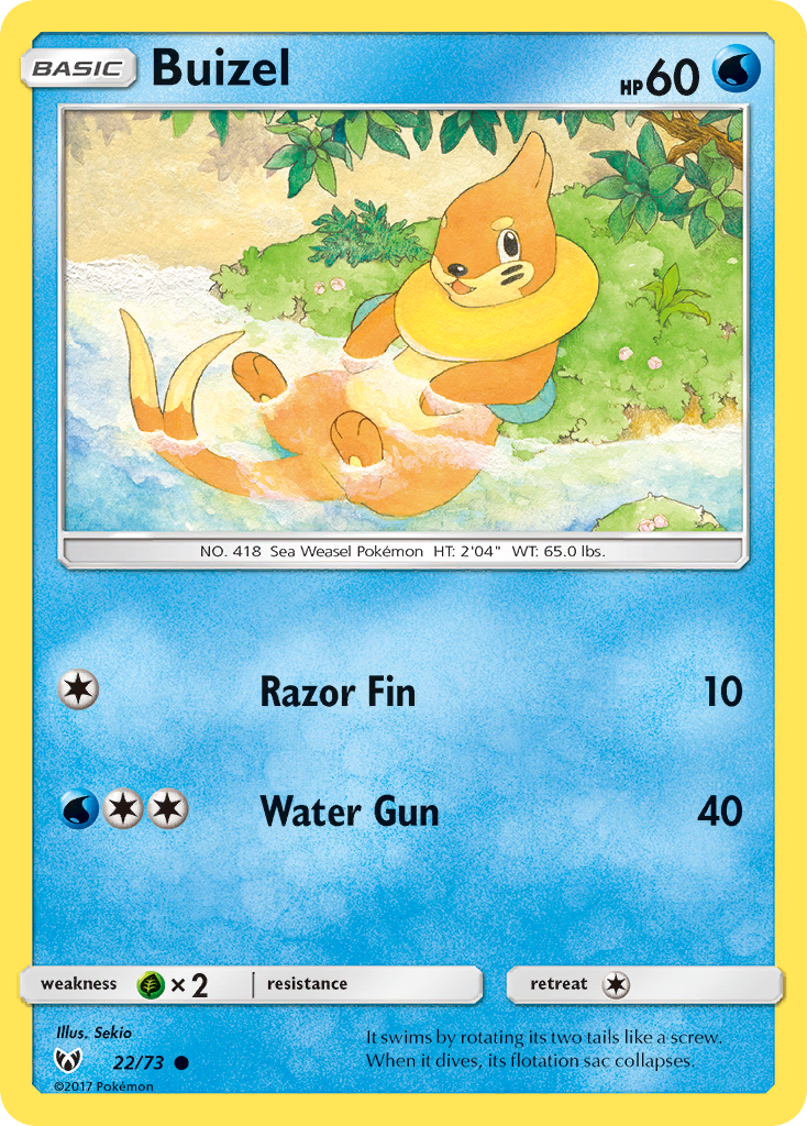 Buizel (22/73) [Sun & Moon: Shining Legends] | Good Games Morley