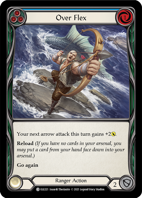 Over Flex (Blue) [ELE221] (Tales of Aria)  1st Edition Rainbow Foil | Good Games Morley
