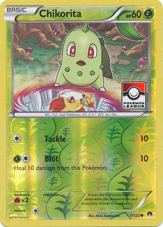 Chikorita (1/122) (League Promo) [XY: BREAKpoint] | Good Games Morley
