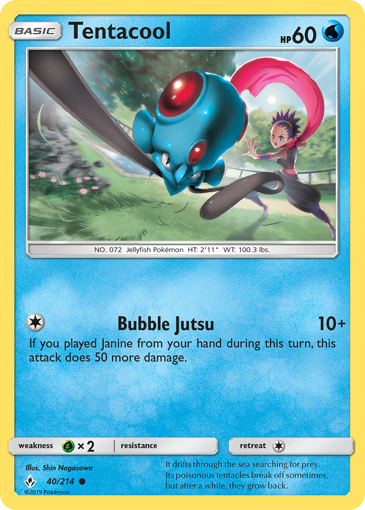 Tentacool (40/214) [Sun & Moon: Unbroken Bonds] | Good Games Morley